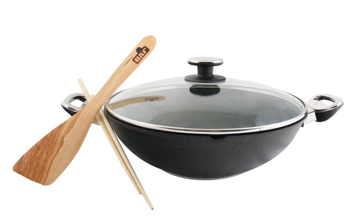 Titanový wok 32 cm s poklicí 4 l BAF Gigant