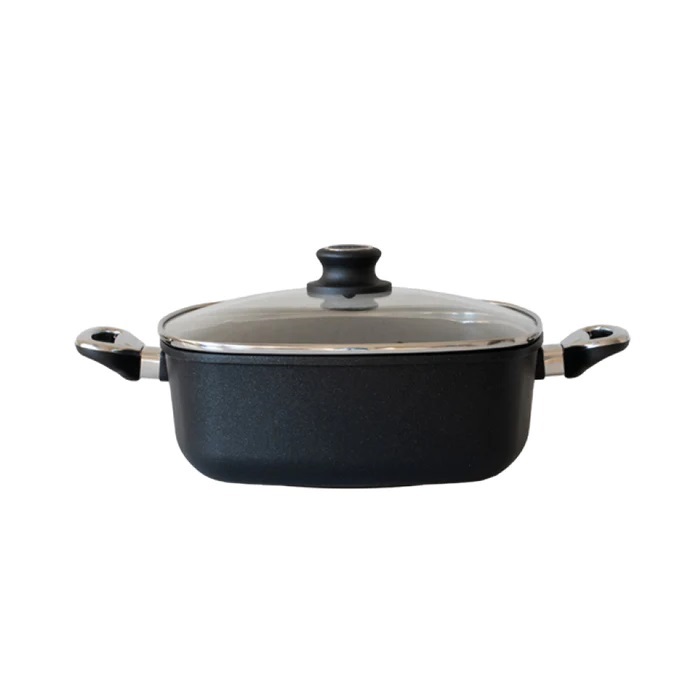 Hranatý titanový kastrol 28x28x10 cm s pokl. 6,5 l BAF Gigant